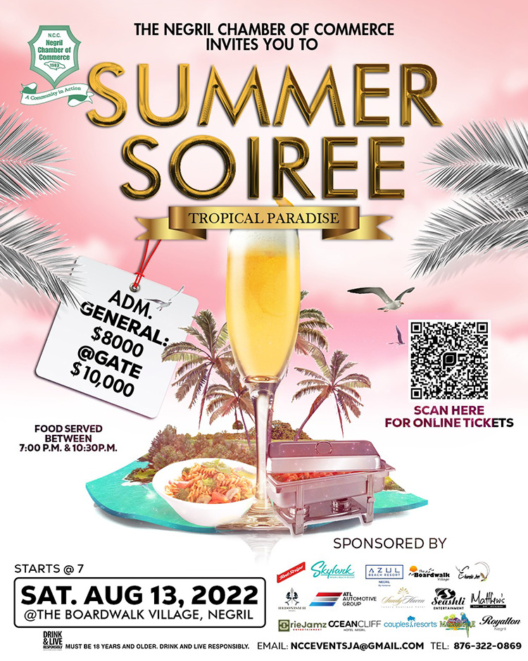 Summer Soireé Tropical Paradise Fundraiser by the Negril Chamber of Commerce