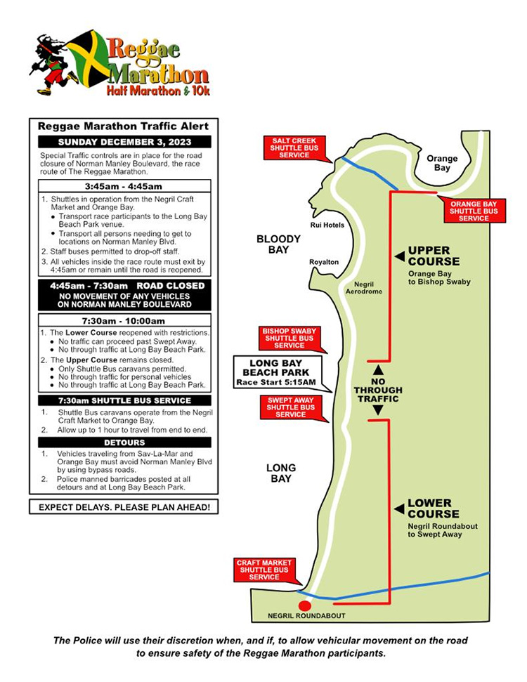 Reggae Marathon, Half Marathon & 10K 2023